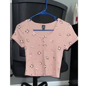 Pink Floral Button Shirt from Target , Size Small